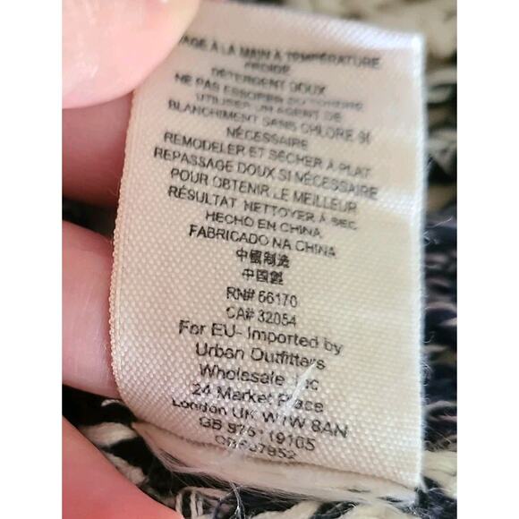 FREE PEOPLE Oversized Dolman Open Knit Stripes Linen Cotton Women Sweater XS - Picture 10 of 15